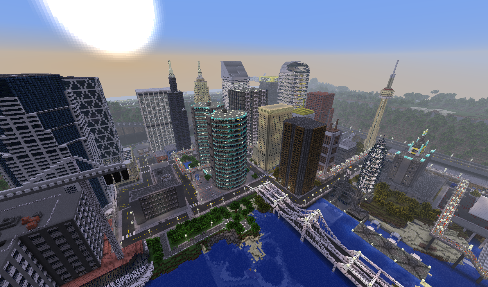 small minecraft city map