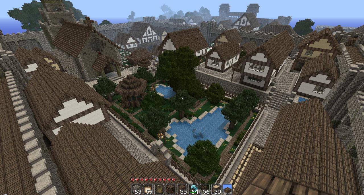 minecraft medieval city map download
