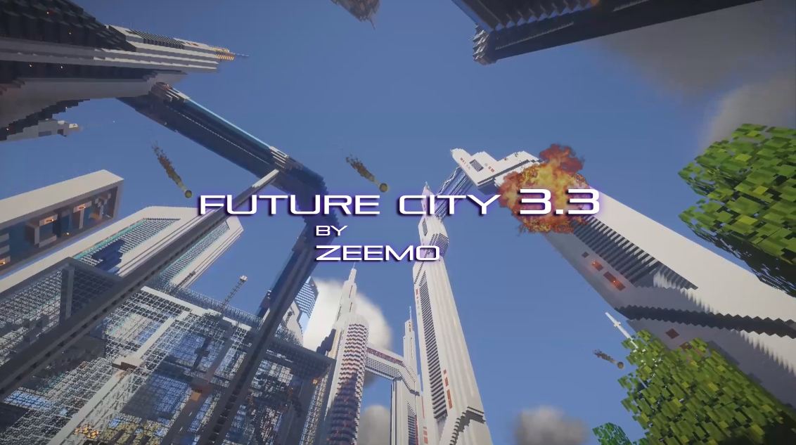 minecraft future city map 1.12.2