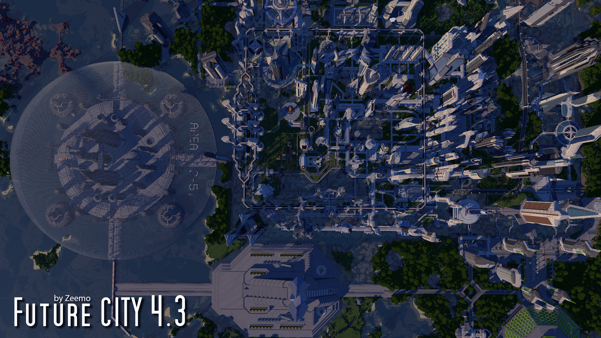 minecraft pe futuristic city map