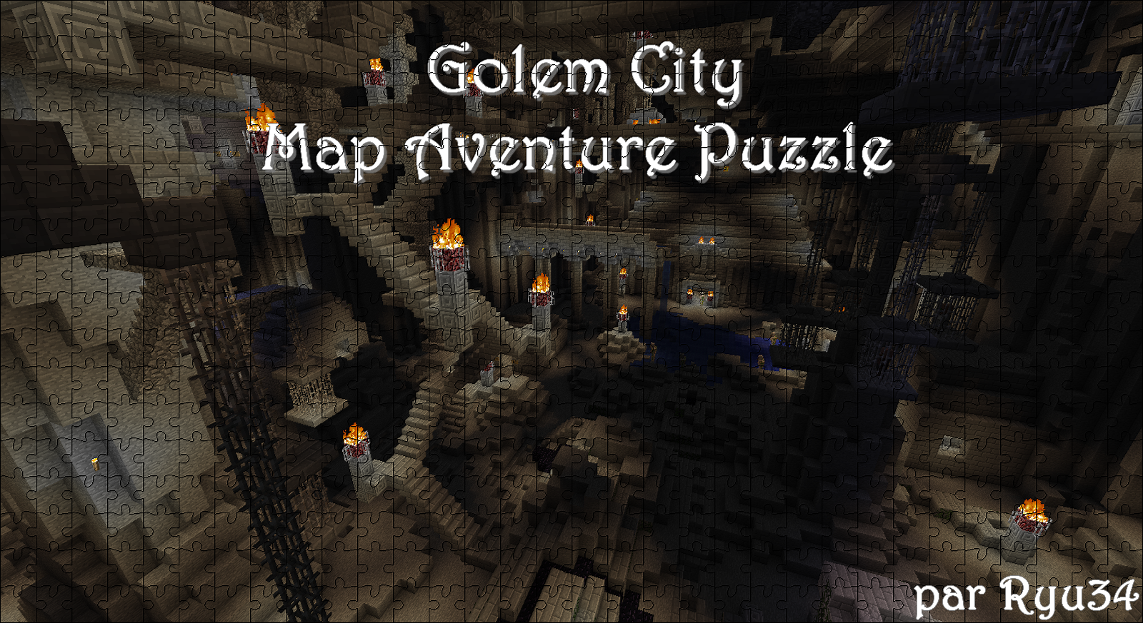 minecraft-map-puzzle-golem-city