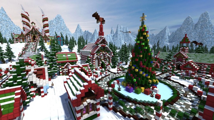 minecraft-map-thereawakens-village-pere-noel-place