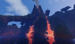 minecraft construction incroyable pirate town volcan