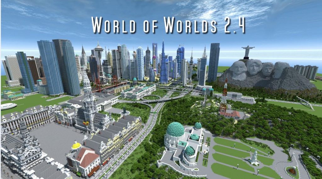 minacraft map ville world of worlds 2.4