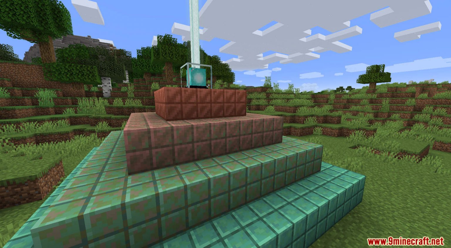 What is the title of this picture ? Copper 4 Beacon Data Pack 1.17.1 (Build the beacon out of copper