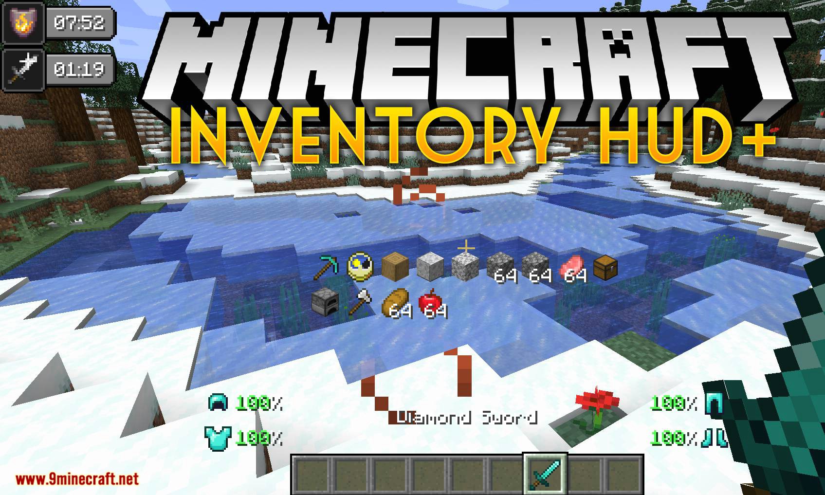 Мод inventory hud 1.16 5. Inventory HUD+. Inventory HUD 1.12.2. Худ майнкрафт. HUD Minecraft Inventory.