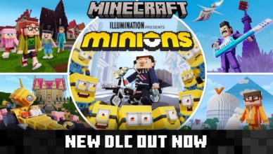 les minions mettent le chaos dans minecraft bedrock en dlc