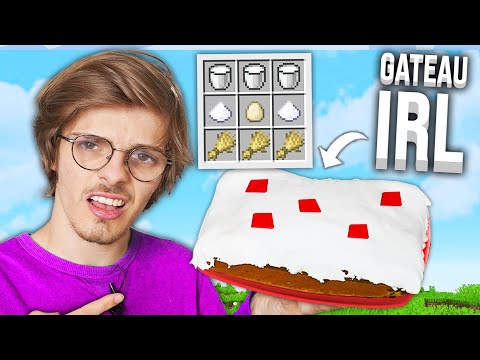 J Ai Teste La Recette Du Gateau Minecraft En Vrai Minecraft