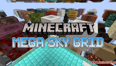 mega sky grid map 1 17 1 for minecraft