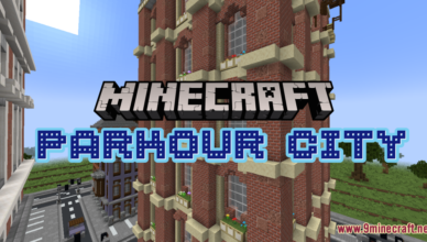 parkour city map 1 17 1 for minecraft