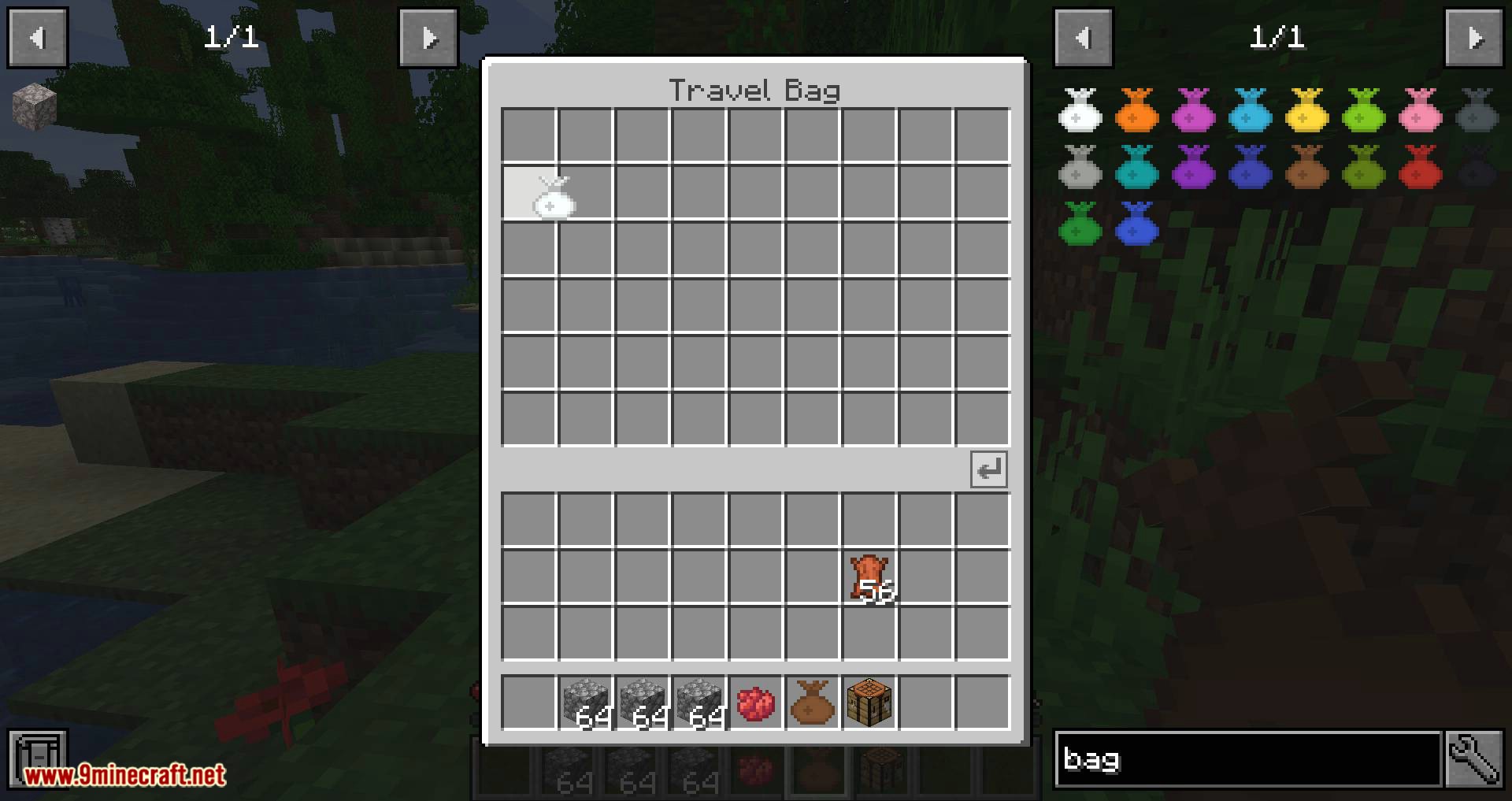 Travel Bag mod for minecraft 09