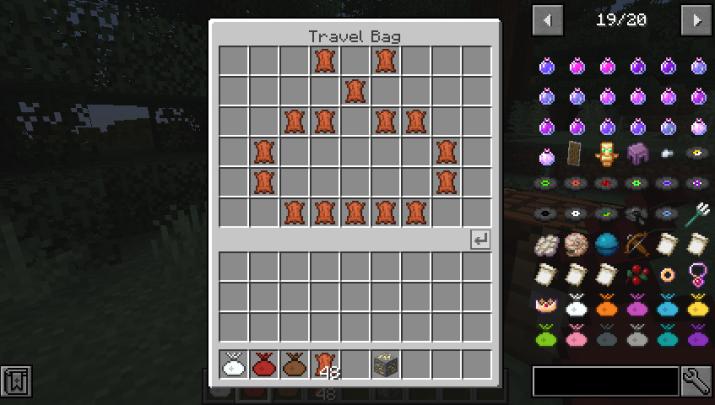 Travel Bag mod for minecraft 25