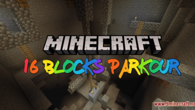 16 blocks parkour map 1 17 1 for minecraft