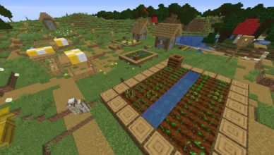 big farm village seed for minecraft 1 15 2 1 14 4 views 343