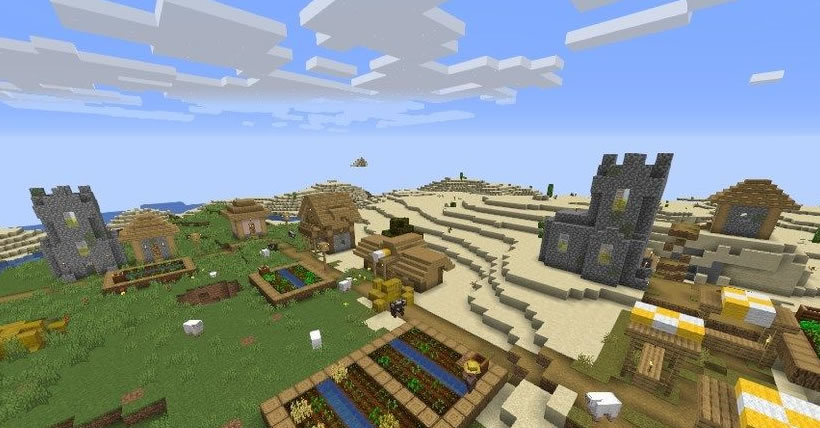Blacksmith Village, Temple and Tower Seed Screenshot