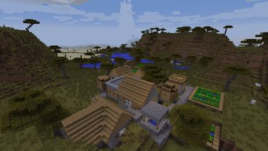 desert temple and village near the jungle extreme hill seed views 343