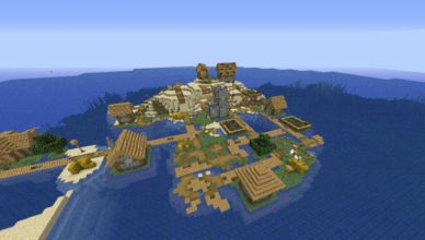 island village with spawner seed 1 15 2 views 307