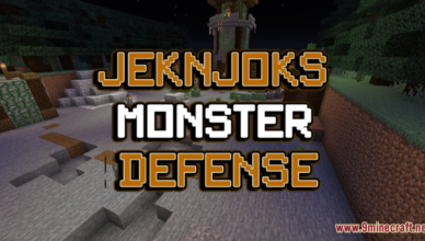 jeknjoks monster defense map 1 17 1 for minecraft