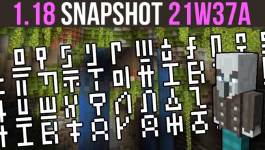 minecraft 1 18 snapshot 21w37a illager rune font