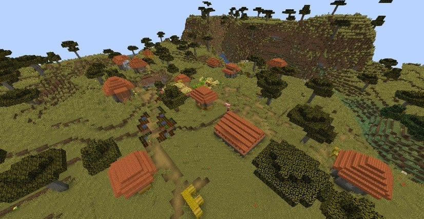 Pillager Outpost and 4 Villages Seed 1.14.4 Screenshot 2
