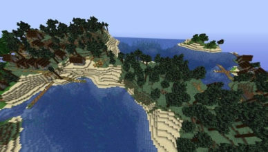 small island with two villages seed for minecraft 1 15 2 1 14 4 views 133