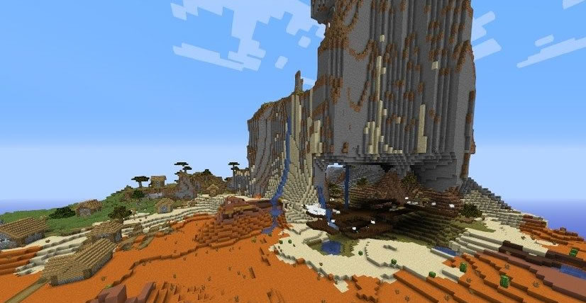 Village At The Exposed Mineshaft Seed 1 15 2 1 14 4 Views 233 Minecraft