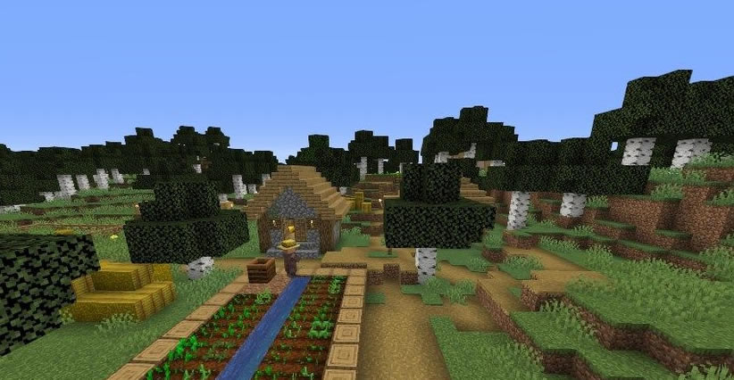 Village in Birch Forest Seed