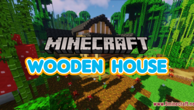 wooden house map 1 17 1 for minecraft