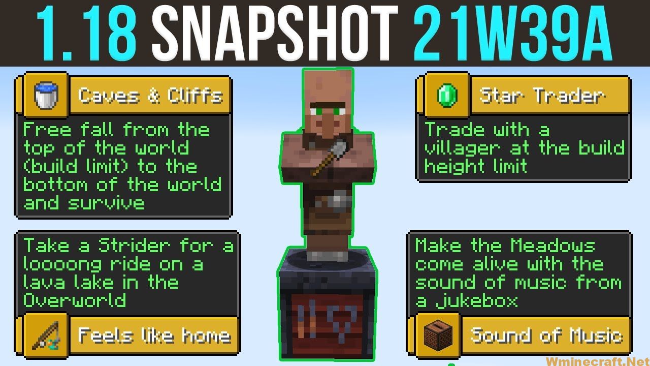 Minecraft 1.18 Snapshot 21w39a