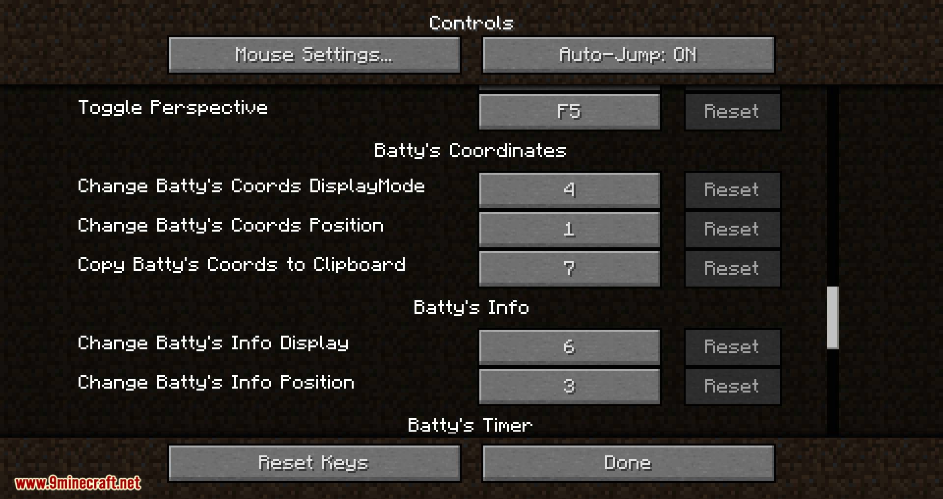 Batty_s Coordinates PLUS mod for minecraft 05