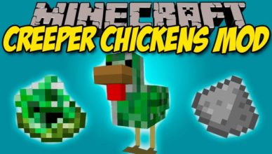 creeper chicken mod for minecraft 1 17 1 1 16 5 1 15 2 1 14 4