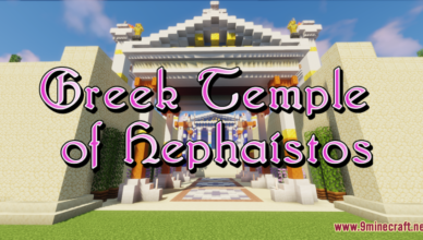 greek temple of hephaistos map 1 17 1 for minecraft