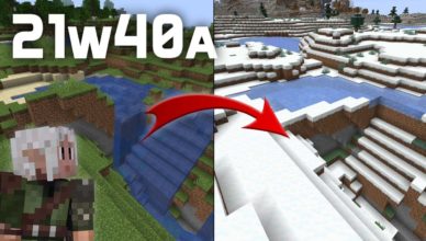 minecraft 1 18 snapshot 21w40a new biome names