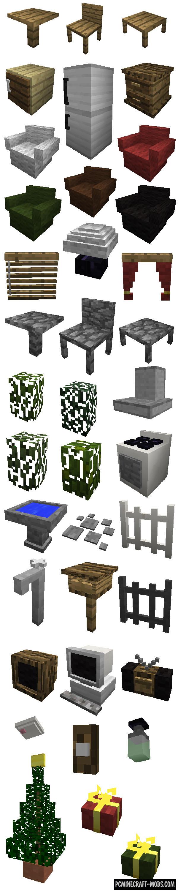 MrCrayfish's Furniture - Decor Mod For Minecraft 1.17.1, 1.16.5, 1.12.2
