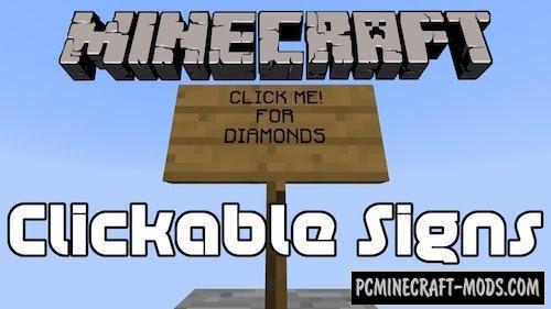 Sign Button - Tweak Mod For Minecraft 1.17.1, 1.16.5, 1.12.2