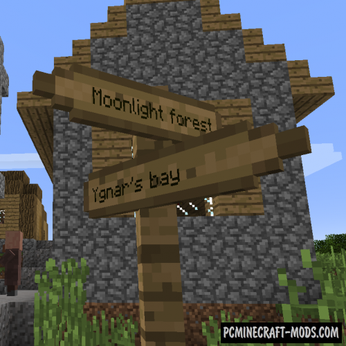 Signpost - Decorative, Info Mod For Minecraft 1.17.1, 1.16.5, 1.12.2