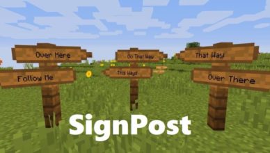 signpost mod 1 17 1 to add directional markers in minecraft
