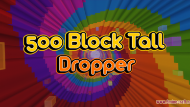 500 block tall dropper map 1 17 1 for minecraft