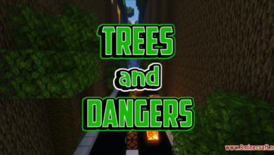 among trees and dangers map 1 16 5 for minecraft