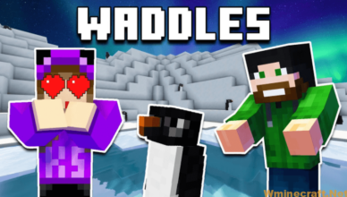 waddles mod 1 17 1 for minecraft additions of a penguin and an ice biome