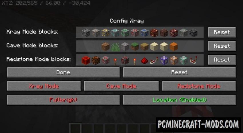 XRay Fullbright Mod For Forge, Fabric, Optifine 1.18, 1.17.1