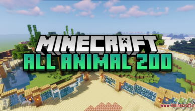 all animal zoo map 1 18 1 where all mobs can be found