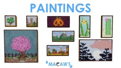 macaws paintings mod 1 18 2 1 17 1 in game art gallery
