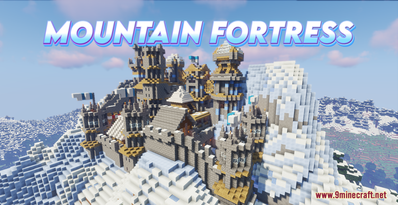 Small Mountain Castle w. full interior - Survival base Minecraft Map