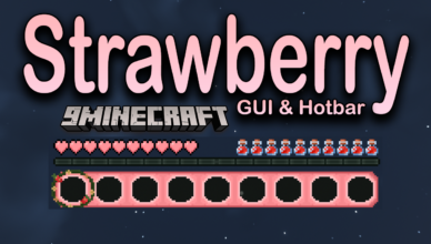 strawberry gui hot bar resource pack 1 18 2 1 17 1 complete gui and bar revamped