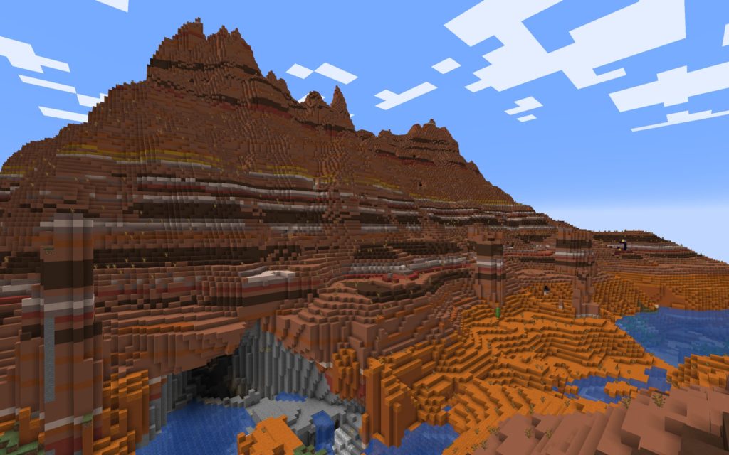 Badlands at spawn Minecraft seed 1.18