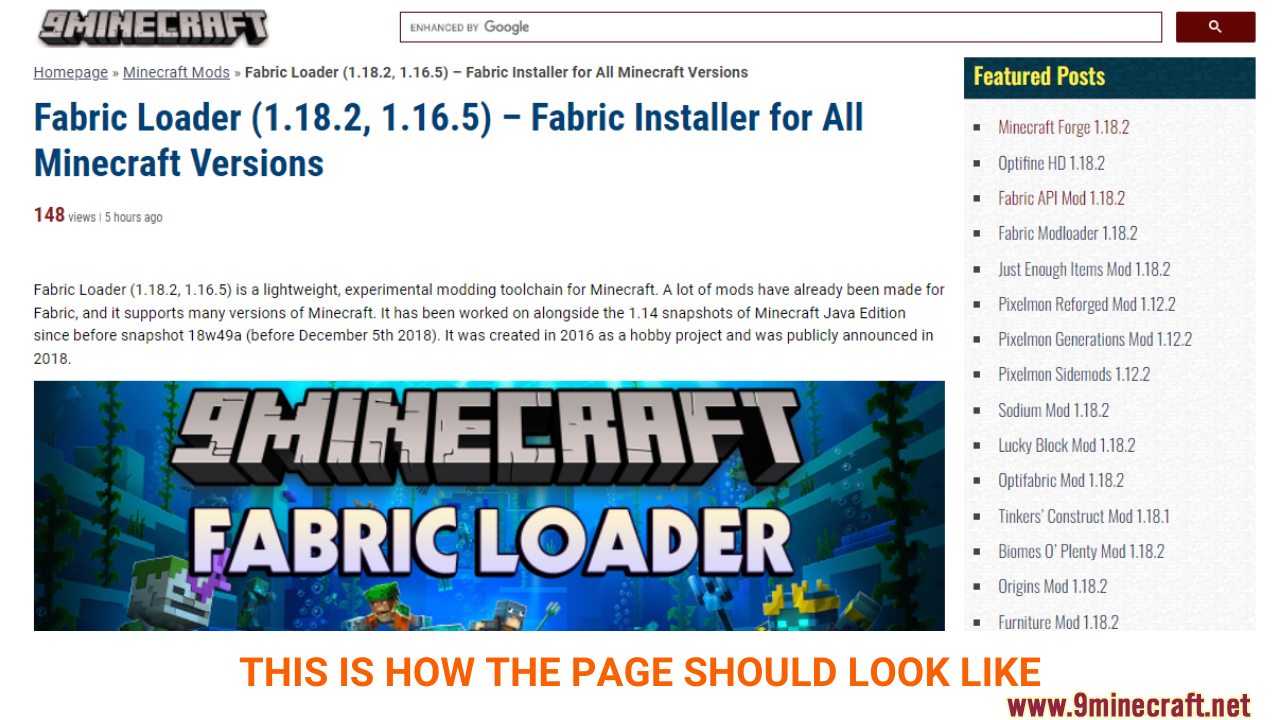 Fabric loader 0.14 21 or later