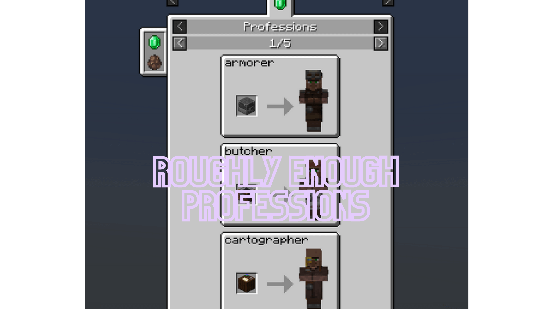 Roughly Enough Professions Mod